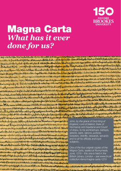 Magna Carta - Oxford Brookes University
