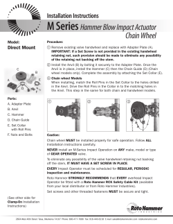 M Series Hammer Blow Impact Actuator Chain Wheel