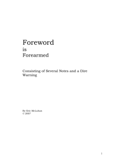 Foreword - Raz&oacute;n y Palabra