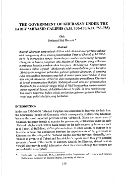 the government of khurasan under the early `abbasid - E