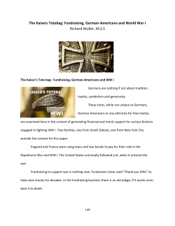 The Kaisers Totebag: Fundraising, German