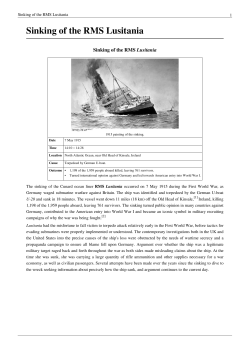 Sinking of the RMS Lusitania