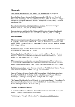 Monographs Must Nations Become States? The Birth of Self