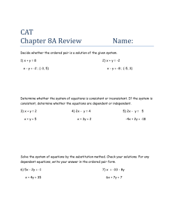 CAT Chapter 8A Review Name