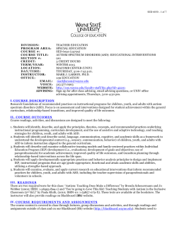 SED 6030 - College of Education
