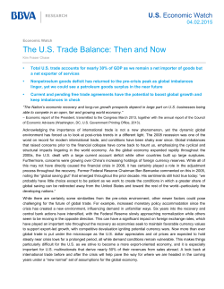 The US Trade Balance: Then and Now