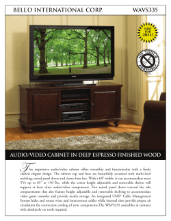 bell`o international corp. wavs335 audio/video cabinet in deep