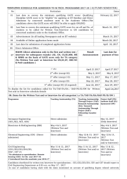 Schedule - IIT Bombay
