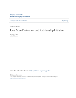 Ideal Mate Preferences and Relationship Initiation