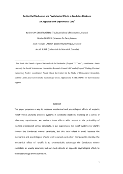 The Mechanical and Psychological Effects of Electoral Systems: