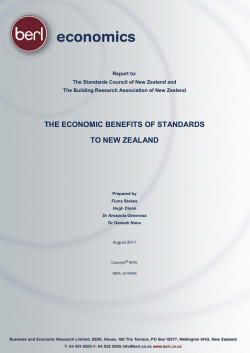 Read the full BERL report, The Economic Benefits of Standards to