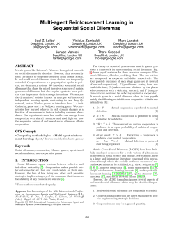 Multi-agent Reinforcement Learning in Sequential