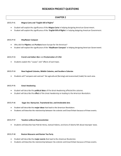 RESEARCH PROJECT QUESTIONS