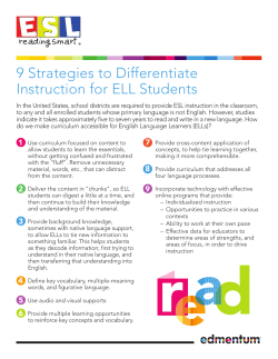 9 Strategies to Differentiate Instruction for ELL Students