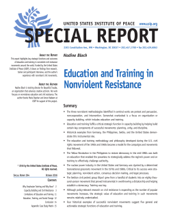 Education and Training in Nonviolent Resistance