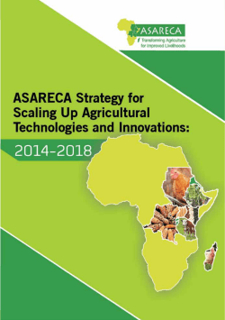STRATEGY FOR SCALING UP AGRICULTURAL