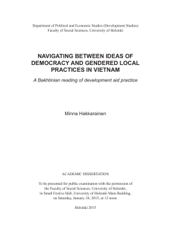 Navigating between ideas of democracy and gendered local