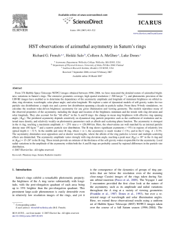 HST observations of azimuthal asymmetry in Saturn`s rings