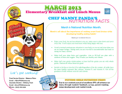 chef manny panda`s nutrition facts - Littleton Elementary School District