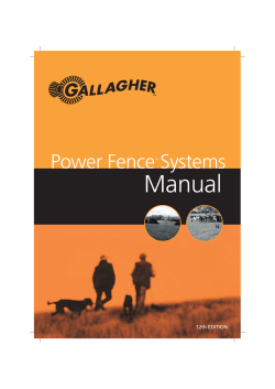 Power Fence Manual - Valley Farm Supply