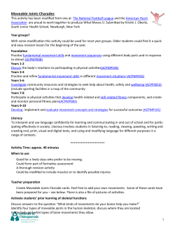 Moveable Joints Charades - Bones and Joints School