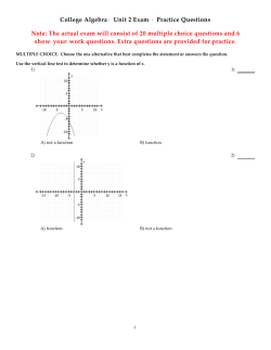 Practice Problems for Exam 2