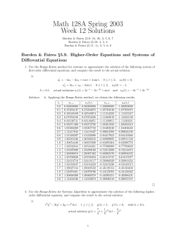 Math 128A Spring 2003 Week 12 Solutions