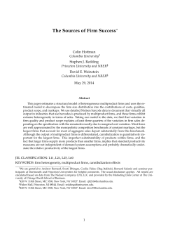 The Sources of Firm Success
