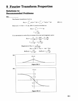 9 Fourier Transform Properties