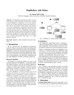 MapReduce with Deltas - SOFTLANG Team at Koblenz