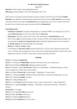 EL 306.01 Course Syllabus