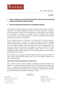 highly prospective south gobi porphyry copper-gold