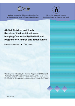 At-Risk Children and Youth: Results of the Identification and