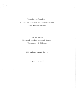 A Study of Negative Life Events Across Time and Sub