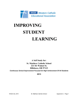 Accreditation Report - St. Matthew Catholic School