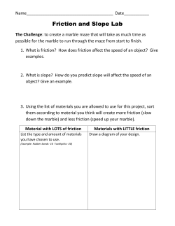 Friction and Slope Lab