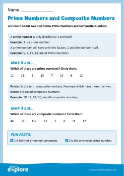 prime number - Team Explore