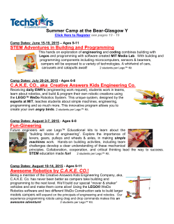 Summer Camp at the Bear-Glasgow Y STEM Adventures in Building