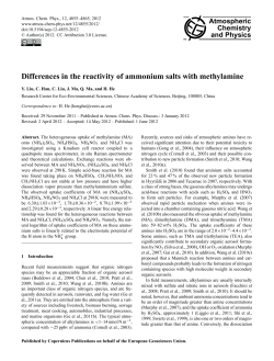 Differences in the reactivity of ammonium salts with methylamine
