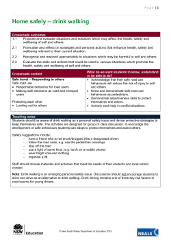 Home safely &ndash; drink walking