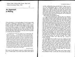 An Approach to Writing and Freewriting
