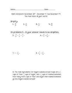 Simplify: 1. 8 2. 6 3. 4 4. 20 On problems 5 – 10 your answer needs