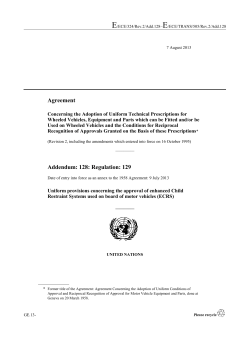 Agreement Addendum: 128: Regulation: 129