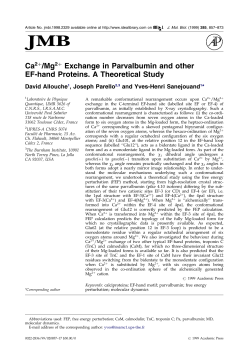 J. Mol. Biol. vol.285(2), p855-873. - Yves