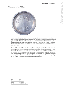 The history of the Frisbee