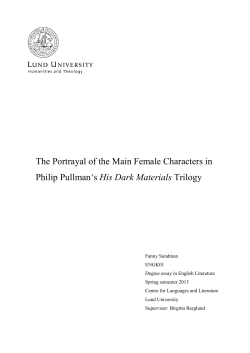 The Portrayal of the Main Female Characters in Philip Pullman`s His
