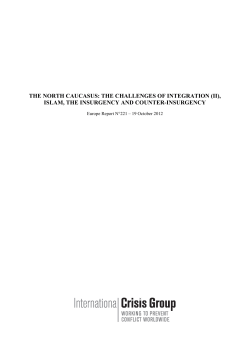 the north caucasus: the challenges of integration (ii)