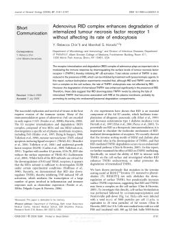 Adenovirus RID complex enhances degradation of internalized