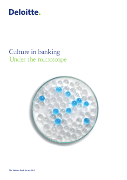 Culture in banking Under the microscope