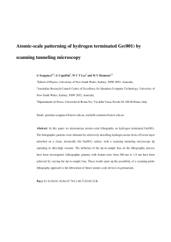 Atomic-scale patterning of hydrogen terminated